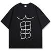 Fun Fitness Abdominal Muscle Print TShirt WoUnisexs Short Sleeve TShirt WoUnisexs Sports Top Summer Streetwear Graphic T Shirts