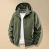 Men's Windproof Hardshell Jacket for Outdoor Hiking, Lightweight Spring and Fall Rain Jacket