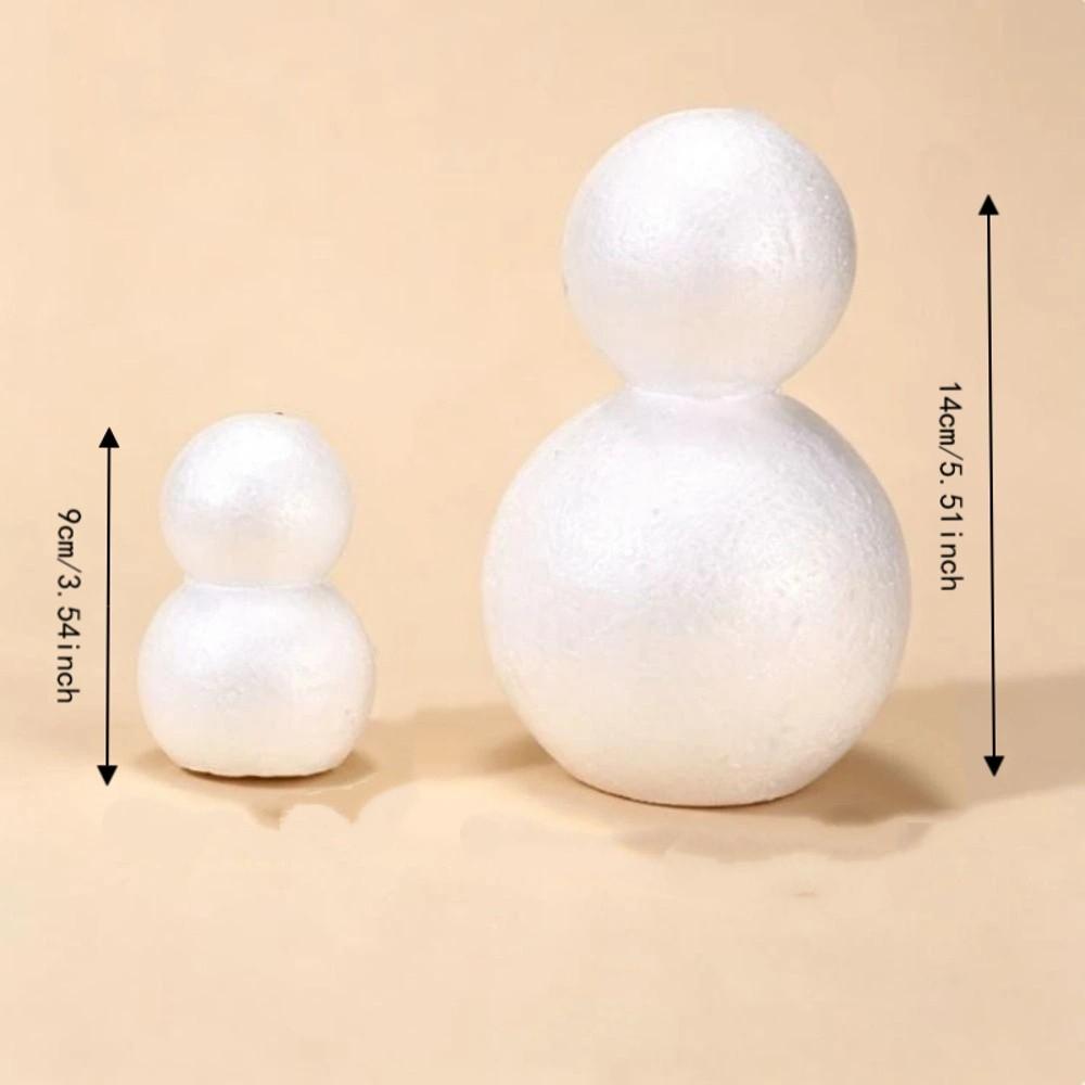 10 pcs Handmade DIY Painting Snowman Styrofoam Snowman Foam Models Holiday Party Favor