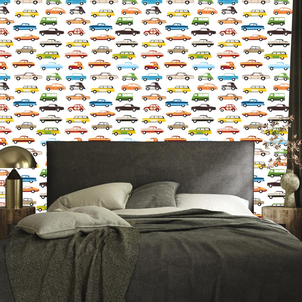 Colorful cars wallpaper for living room and bedroom 50x1000