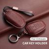 Original Cars Color Leather Key Case Cover For Citroen C3 C4 C7 Cactus C5 Ds4 Ds5 Car Key Case Anti-Scratch Protecter Accessorie