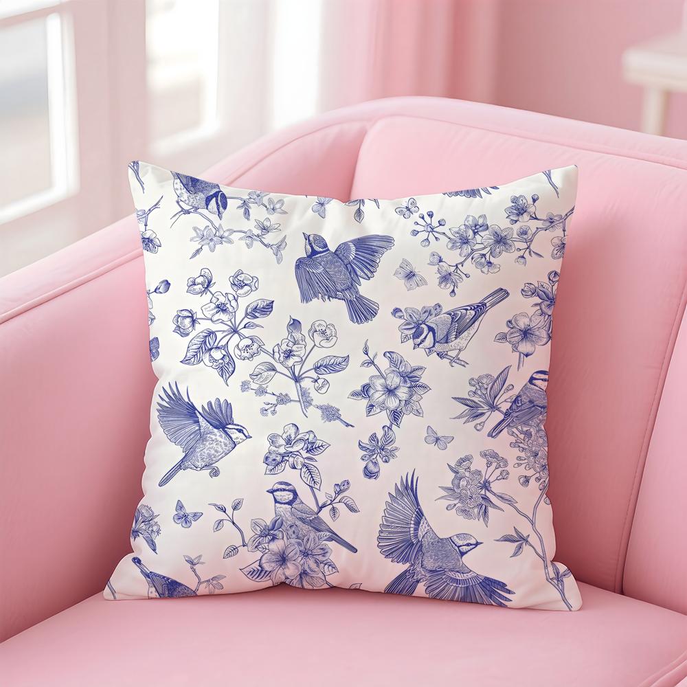 Chinoiserie pattern Funy Abstract Art Cushion Cover Linen Pillowcase Cover Soft Decor for Sofa Home Room