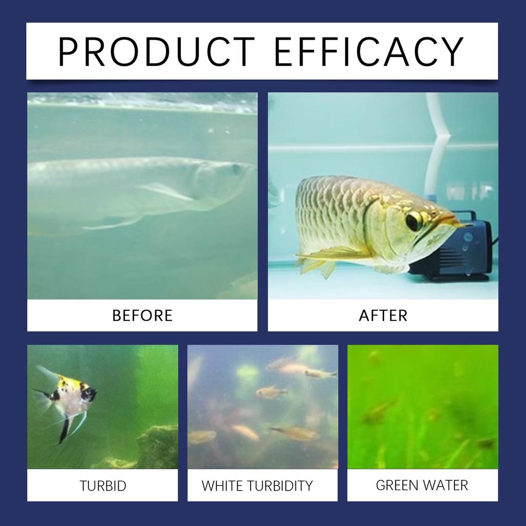 Aquarium Algaecide Fish Tank Water Cleaner Reduces Waste Sludge Restores Water Growth 100ML