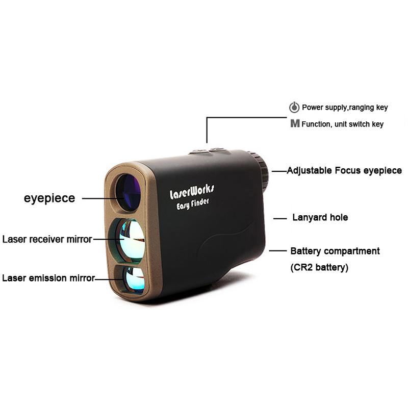 Waterproof Hunting Rangefinder 6X Magnification Flag-locking Range Finder Laser Distance Meter for Golf Sport with Flagpole