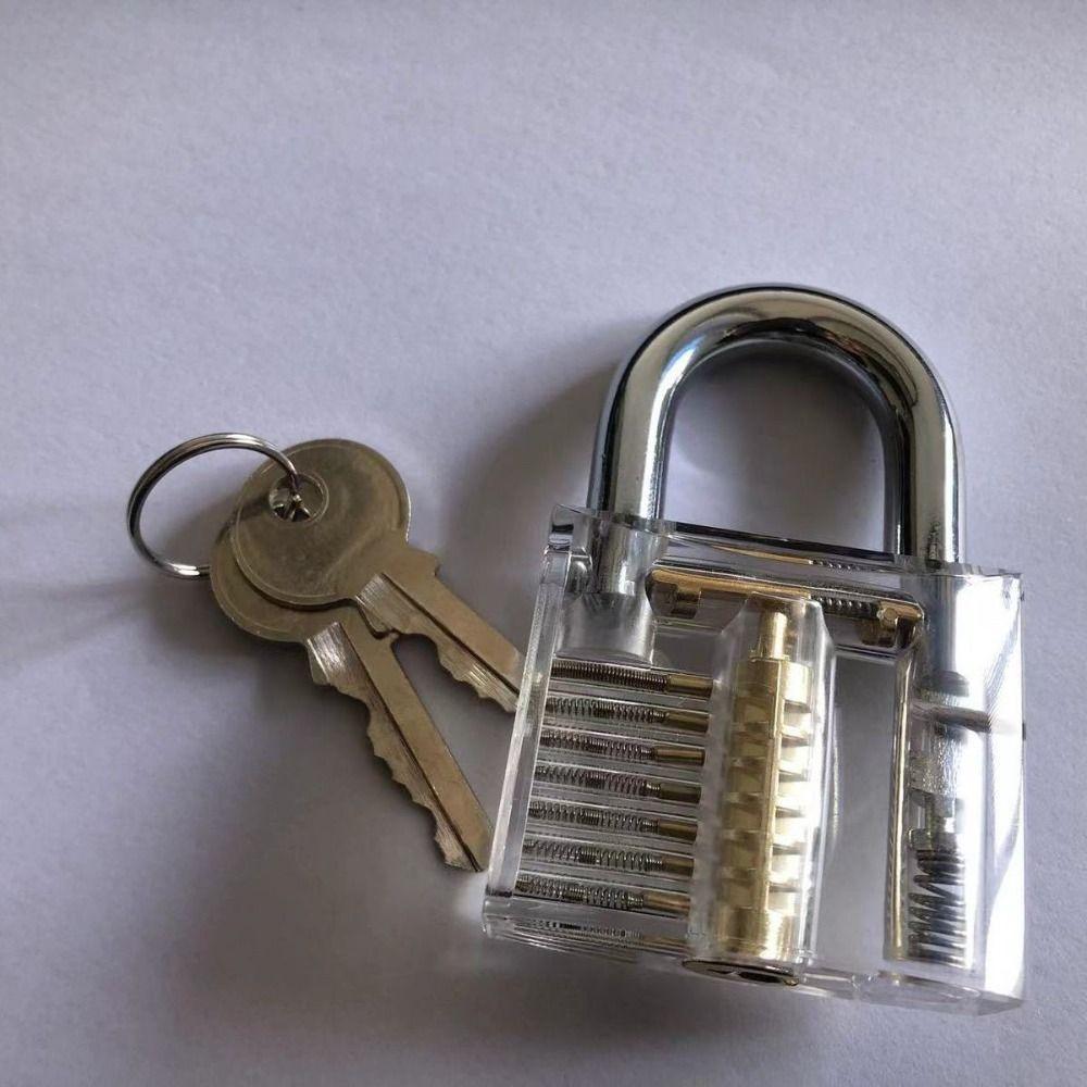Padlock Pickproof Transparent Lock Transparent Locksmith Training Tools  Home