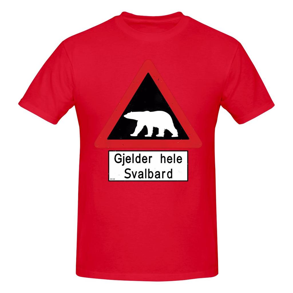 Lustiges Svalbard Eisbär Schild Gjelder Hele Svalbard Unisex Gedrucktes T-Shirt Unisex T-Shirtwesentlich