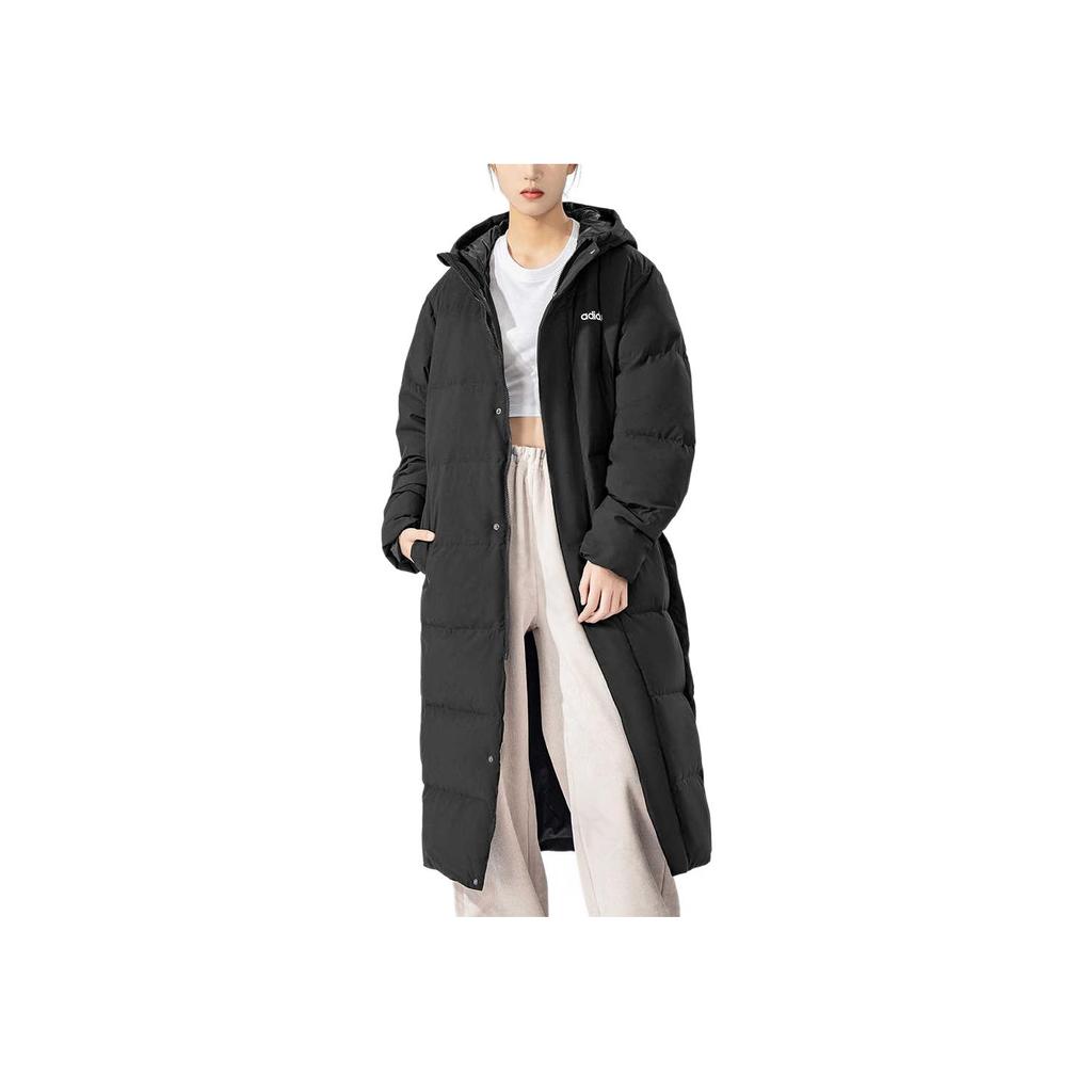 adidas Outdoor Casual Sports Zip-Up Hooded Warm Down Jacket Unisex Jackets Black JW1686