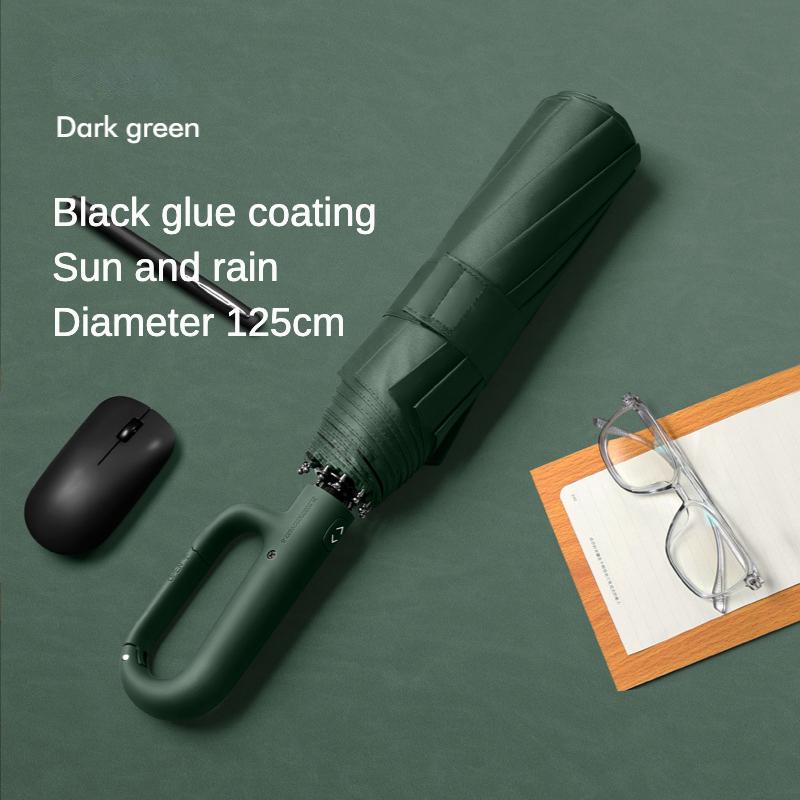 

Вітрозахисна міцна 125 см посилена кільцева пряжка 10 подвійних кістяних автоматичних парасольок для чоловіків з великою застібкою, складна водонепроникна велика парасолька