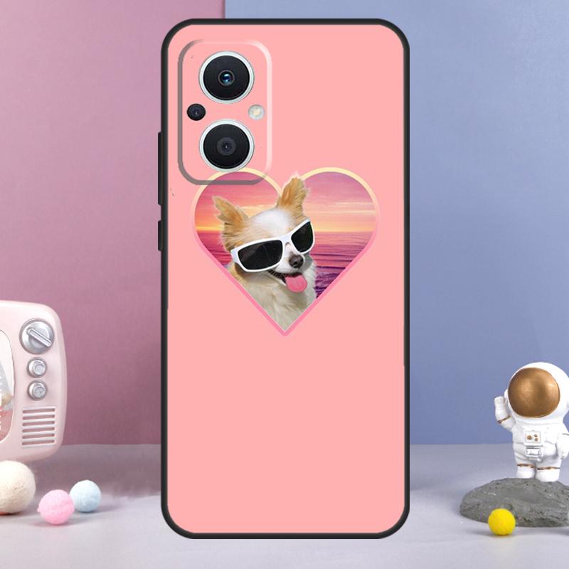 Chihuahua Face Floral Dog Funda For OPPO Reno 11 F 12F 13F 14F 10 12 13 14 Pro 7 8 Lite OPPO Find X9 X6 X5 X8 Pro Case