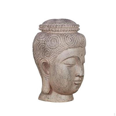 Collectible Sculpture Handcrafted Resin Crafts Ornament Zen Meditation Figurines Buddha Head Statue