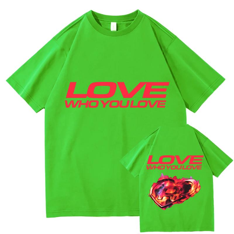 Romy Love Who You Love Graphic T-shirt Casual Tshirts Unisex Streetwear Hip Hop Pure Cotton Loose Men/Women T Shirt Clothes Tops