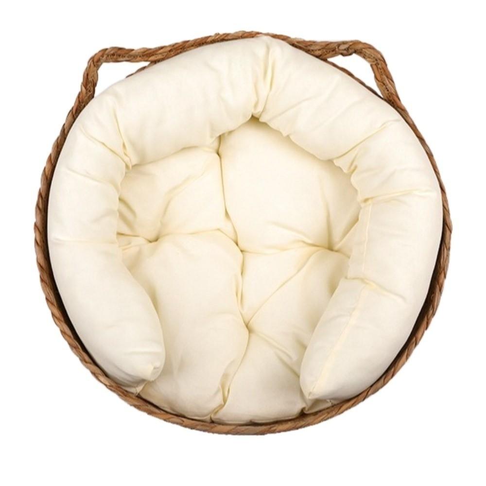 With Warm Pad Braided Cat Bed Rattan Weaving Vine Weave Cat Nest New Pet Sleeping Mat Pet Supplies