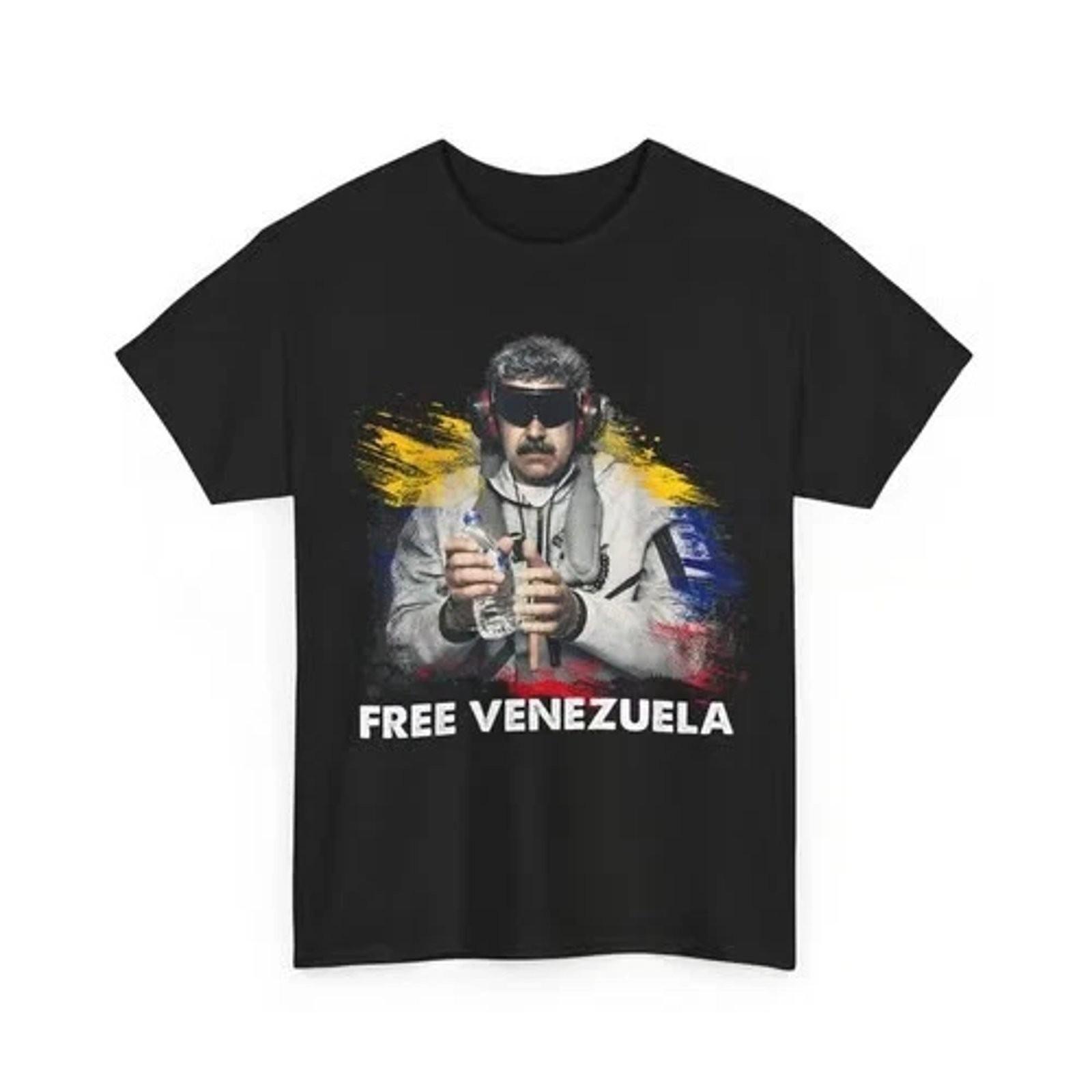 Free Venezuela Maduro Nicolas Political Graphic T-Shirt XXXL