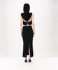 Nogtabeu Curve Strap Long Skirt Black