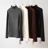 Women's Warm Long Sleeve Semi-High Collar Shirt - Autumn/Winter Style, Class A, 300g