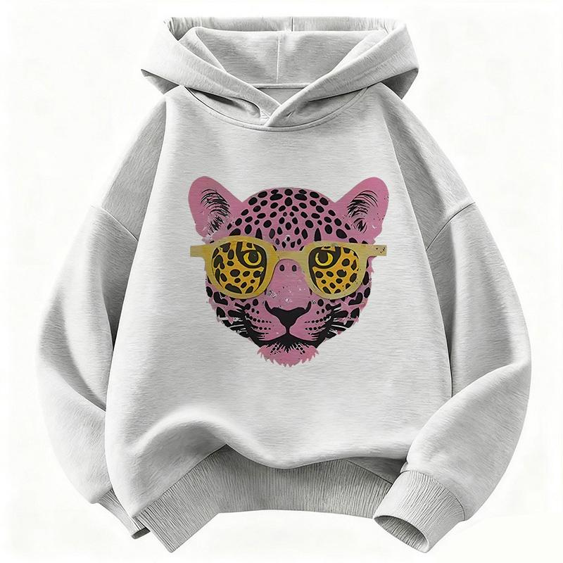 Fashion Tiger Printed Graphic Hoodie Kids Children's Sweatshirt Hoody for Boys Girls Spring Casual Hoodies