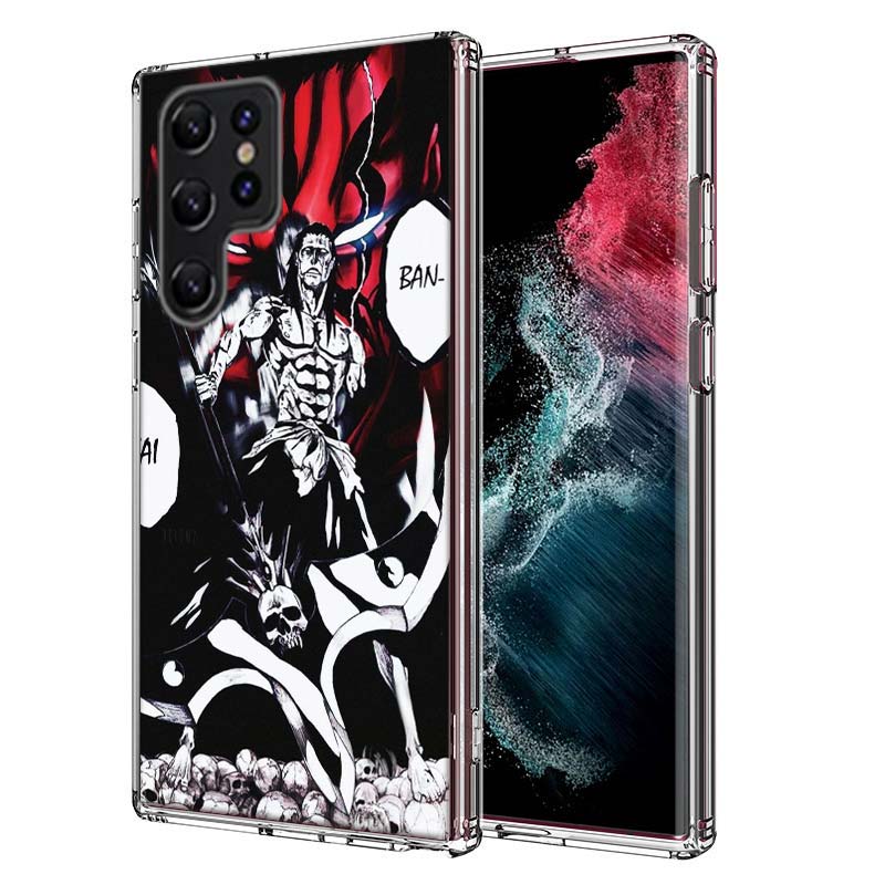 BLEACH Zaraki Kenpachi Capa Phone Case For Samsung S26 Ultra S25 Edge Galaxy S23 S21 S20 S24 FE S22 S10 Plus Cover Clear TPU She