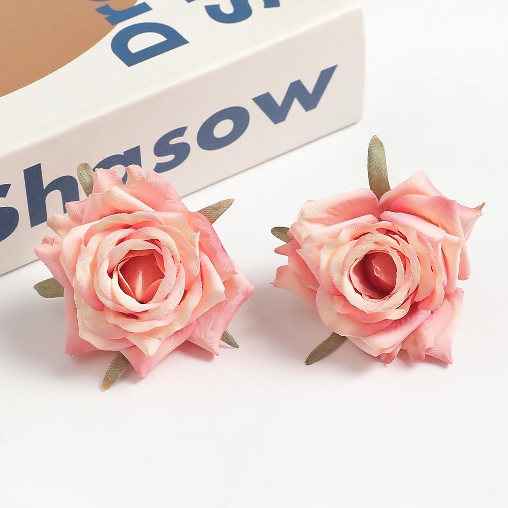 10/20Pcs Artificial Rose Flowers 6.5CM Silk Fake Flowers for Home Room Decor Party Garden Wedding Decoration DIY Gifts Accessory