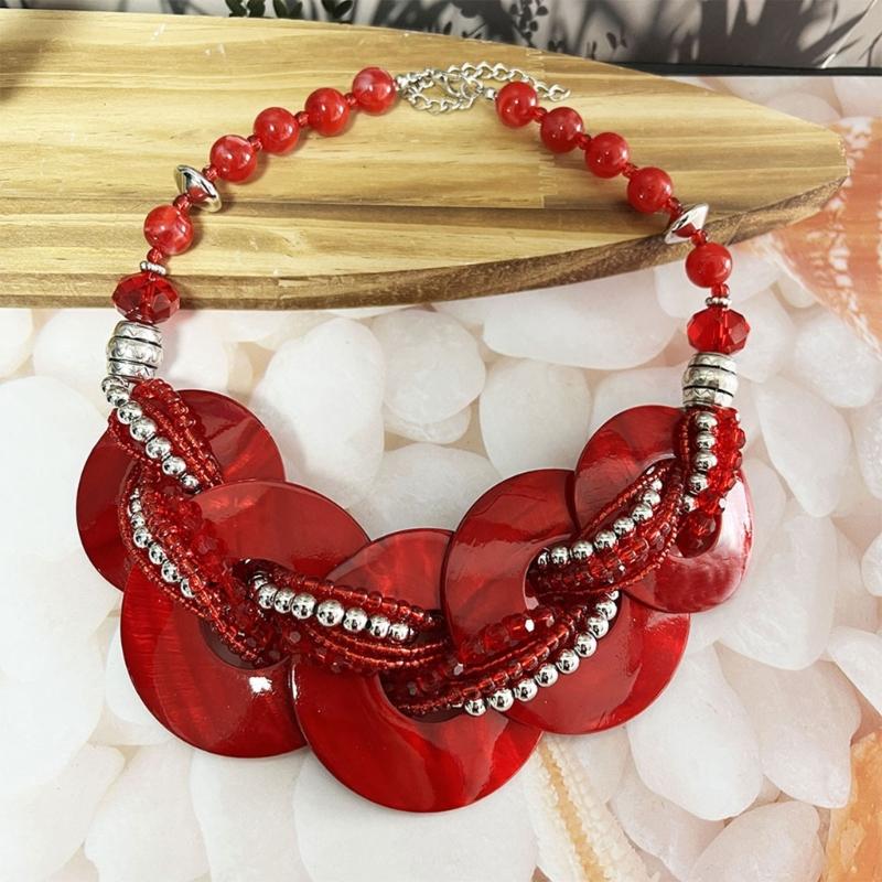 Elegant Shell Jewelry Set With Geometric Design Lightweight Sturdy For Daily Wear And Special Occasions Multiple Color Options