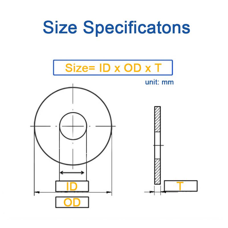 White/ Black Plastic Nylon Flat Washer Plane Spacer Insulation Gasket Ring For Screw 0.5~3mm M2- M24