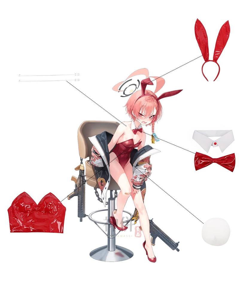 Mikamo Neru Cosplay Bunny Suit with Bunny Ears from Double 0 Blue Full Set for Adults Neru Cosplay with Bunny Size [Excellent Quality] Archive,