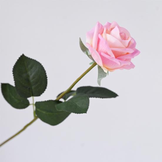 Flor Rosa Artificial Realista Toque Real Buquê de Rosas Falsas de Seda Flor Falsa com Folhas para Centro de Mesa de Casa Casamento Festa