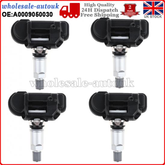 4x TPMS Tyre Pressure Sensor Valve for Mercedes-Benz W204 W205 C204 A0009050030