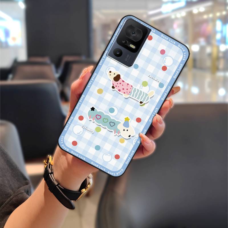 Silikon Graffiti Handyhülle für TCL 40SE/T610K Staubdicht Schmutzabweisend TPU Wasserdicht Vollständiger Schutz Stoßfest Cartoon