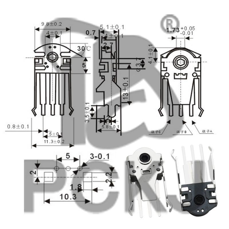 Mouse Wheel Encoder Repair Parts: 4/5/5.5/7/9/11/13MM Rolling Switch Potentiometer