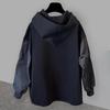 Trendiges Lässiges Gestreiftes Patchwork Halbreißverschluss Kapuzenpullover Set für Herren - Herbst 2025