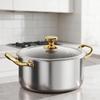 Double Handle Stainless Steel Soup Pot Honeycomb Bottom Hot Pot Pots Slow Cooker  Dormitory