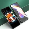 Cute Cartoon Fox Phone Case For Xiaomi Mi A2 8 9 SE Note 10 10T 11 12 Lite 9T 11T 12S 12T Pro A3 6X 12X Soft TPU Black Cover
