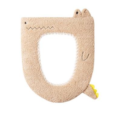 Toilettensitzmatte Nützlich Hautfreundlich Polyester Closetsitzmatte Verdickt Rutschfest Lieblicher Krokodil-Stil Toilettensitzmatte