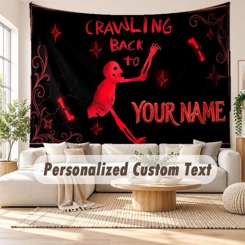 Custom Name Wall Hanging Tapestry,Arctic Monkeys Decorative Backdrop Tapestry For Dorm Home