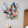 Flowers Butterflies Wall Decals Decoration PVC Removable Peel and Mural Art Decor for Home