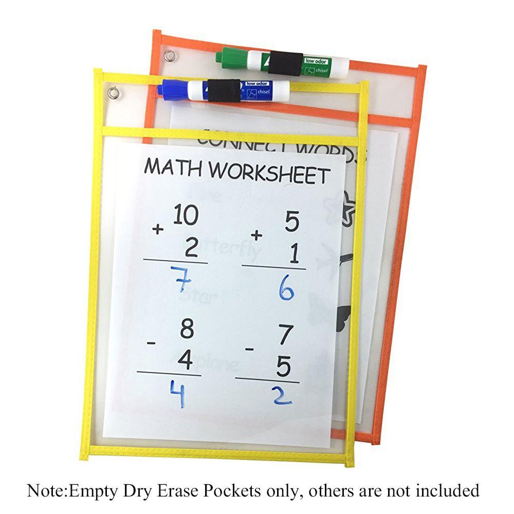 Office Stationery Writing Tool Reusable File Pocket Drawing Board Dry Wipe Bag Teaching Supplies