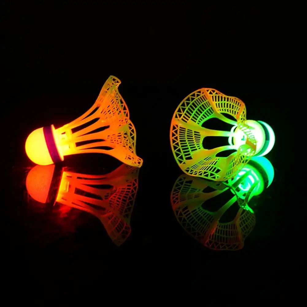Glow-in-the-Dark LED Badminton Shuttlecocks (1/2/5 Packs): Windproof Design for Practice & Nighttime Play