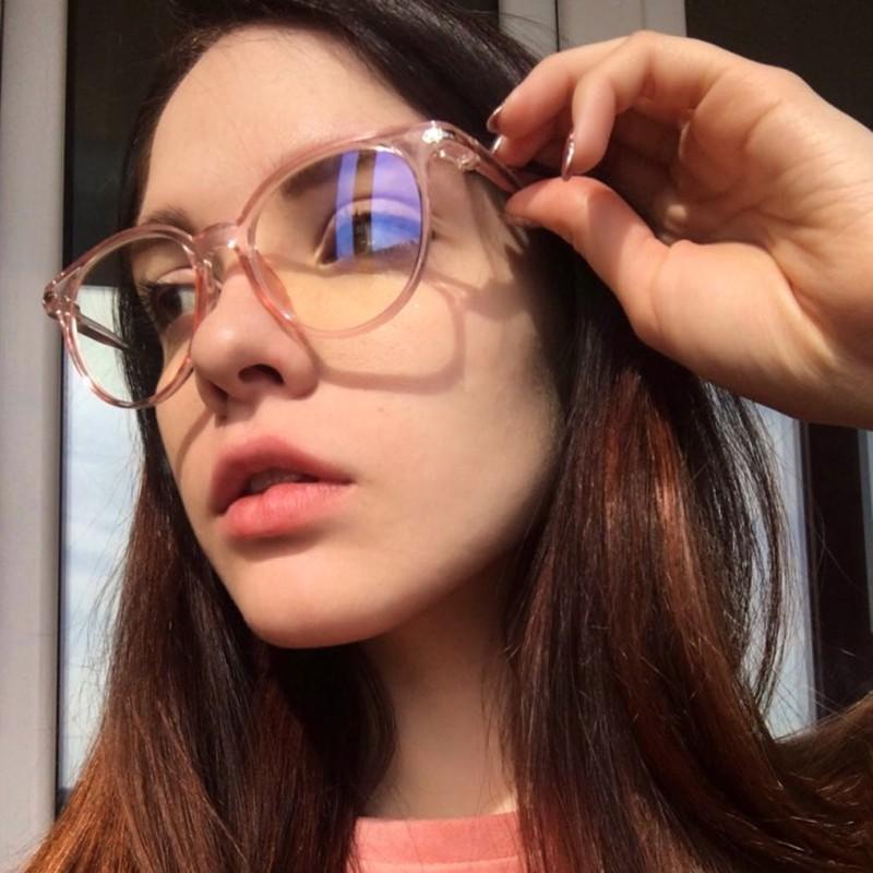 Blue Light Blocking Glasses Women Men Minimalist Round Eyewear Leisure Business Female Male Clear Anti Radiation Filter Glasses