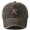 With Leopard Print Star Design Baseball Caps Breathable Sunscreen Hats  Fishing and Hiking