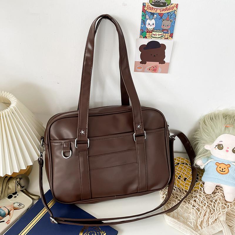 Stylish Urban Chic Tote Bag For Women Pu Leather Large Capacity Shoulder Bag