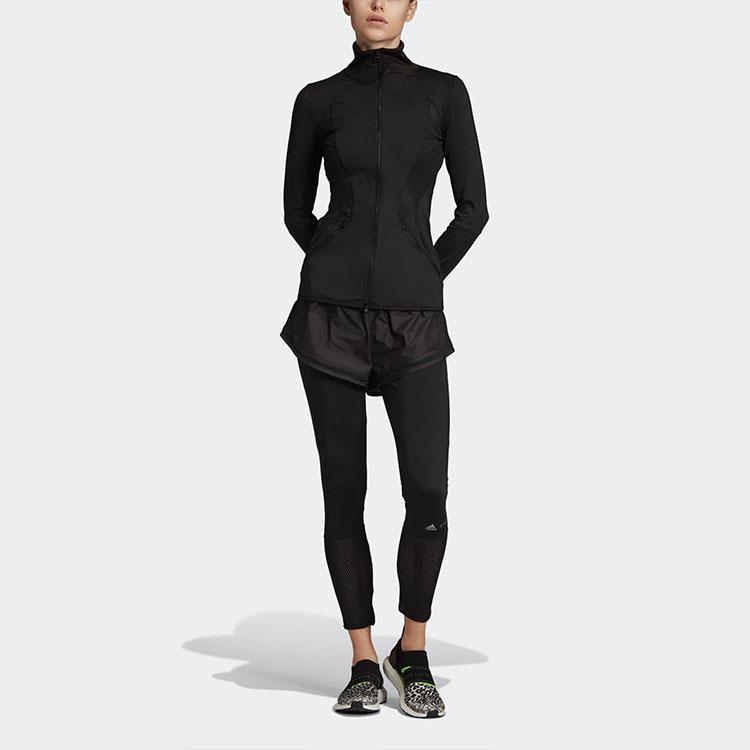Adidas X Stella McCartney Essentials Zip Collar Sports Quick-Dry Jacket Women Jackets Black EA2219