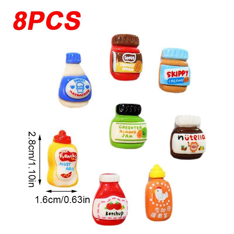 

8шт магнитов на холодильник для любителей домашней кулинарии креативная бутылочка для специй в форме животных 8pcs