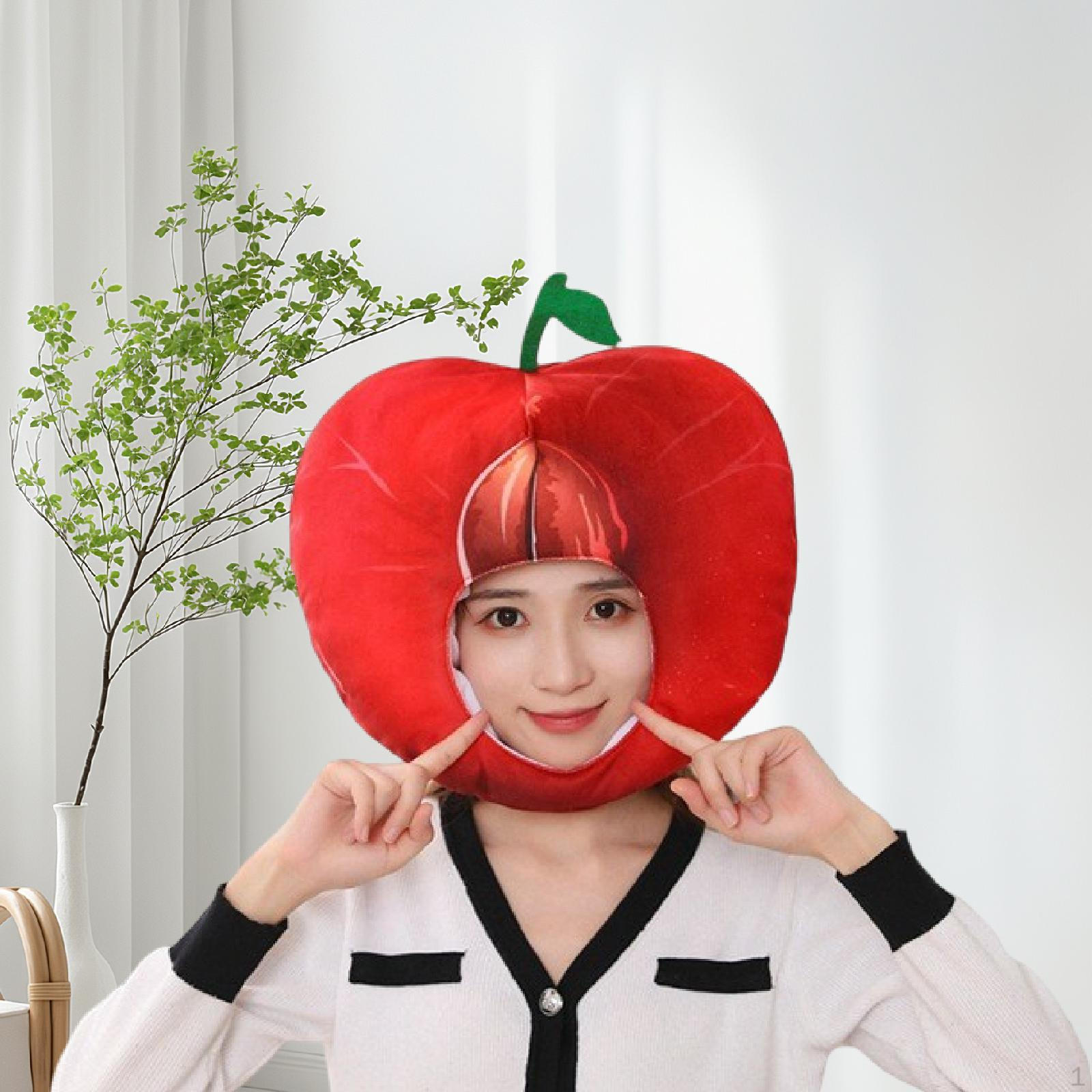 

Plush Fruit Headgear Toy Head Cover for Cosplay Stage Performance Holiday