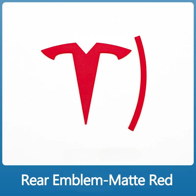 For Tesla Model 3 ModelY Metal Alloy Car Front Hood Emblem Rear Trunk 3D Sticker Replacement Badge Accessories