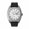 [copha] XL Dandy Men's Watch Square Date Waterproof Analog Quartz Silver Dial Black Leather Band