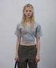 LCDC™ Back Slit V-Neck Top (Melange Gray)