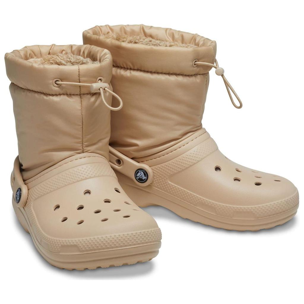 Crocs Versatile Warm Comfortable Short Snow Boots Men boots Beige 206630-212