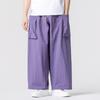 Retro Men's Wide Leg Pants Summer Plus Size Solid Color Pants