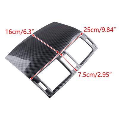 A51K-Carbon Fiber Car Central Console Air Outlet Vent Cover Trim for 2007 2008 2009 2010 2011 2012 2013