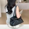 New Portable Shoulder Bag Women's Large-capacity Commuter Bag Women's Work Soft Leather Double Zipper Pillow Bag Women